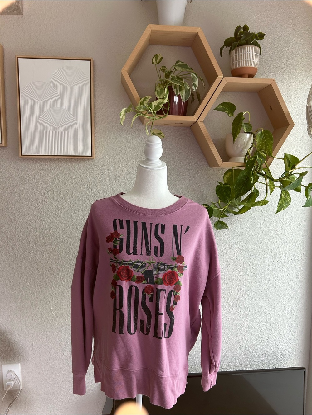 Guns N' Roses Pink Graphic Sweatshirt